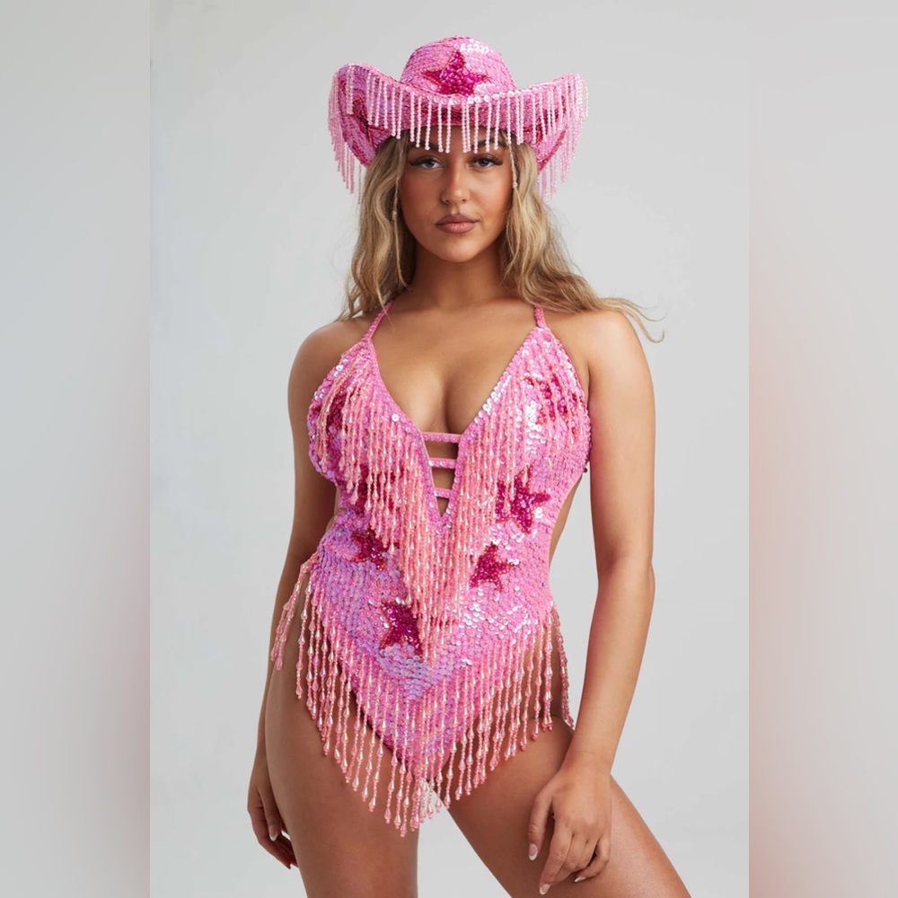 SHOP EASY TIGER PINK STARGAZER BODYSUIT AND HAT